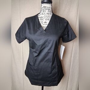 Barco Essentials Black Scrub Top NWT XS